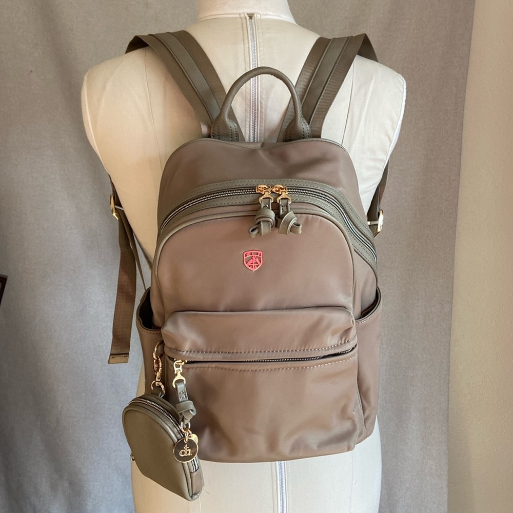 Taupe Tdn Nylon Backpack, Scotland Brand.